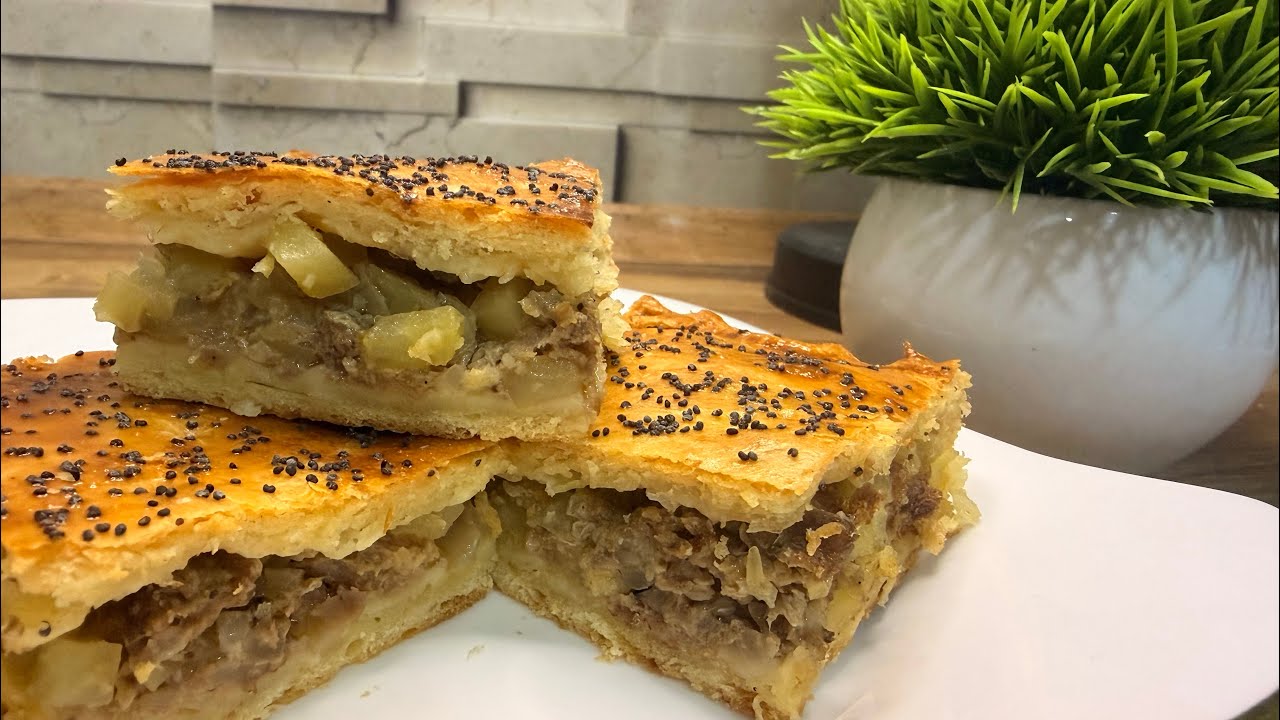 ЭТОТ МЯСНОЙ ПИРОГ СЪЕДАЮТ ЗА 10 МИНУТ! 🥔🔥 Самый сочный рецепт с картошкой