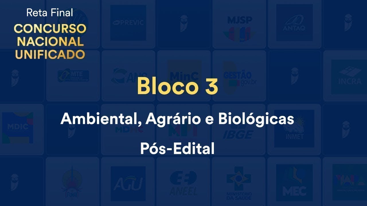 Reta Final CNU Pós edital - Bloco 3: Desenvolvimento Sustentável - Prof. André Rocha
