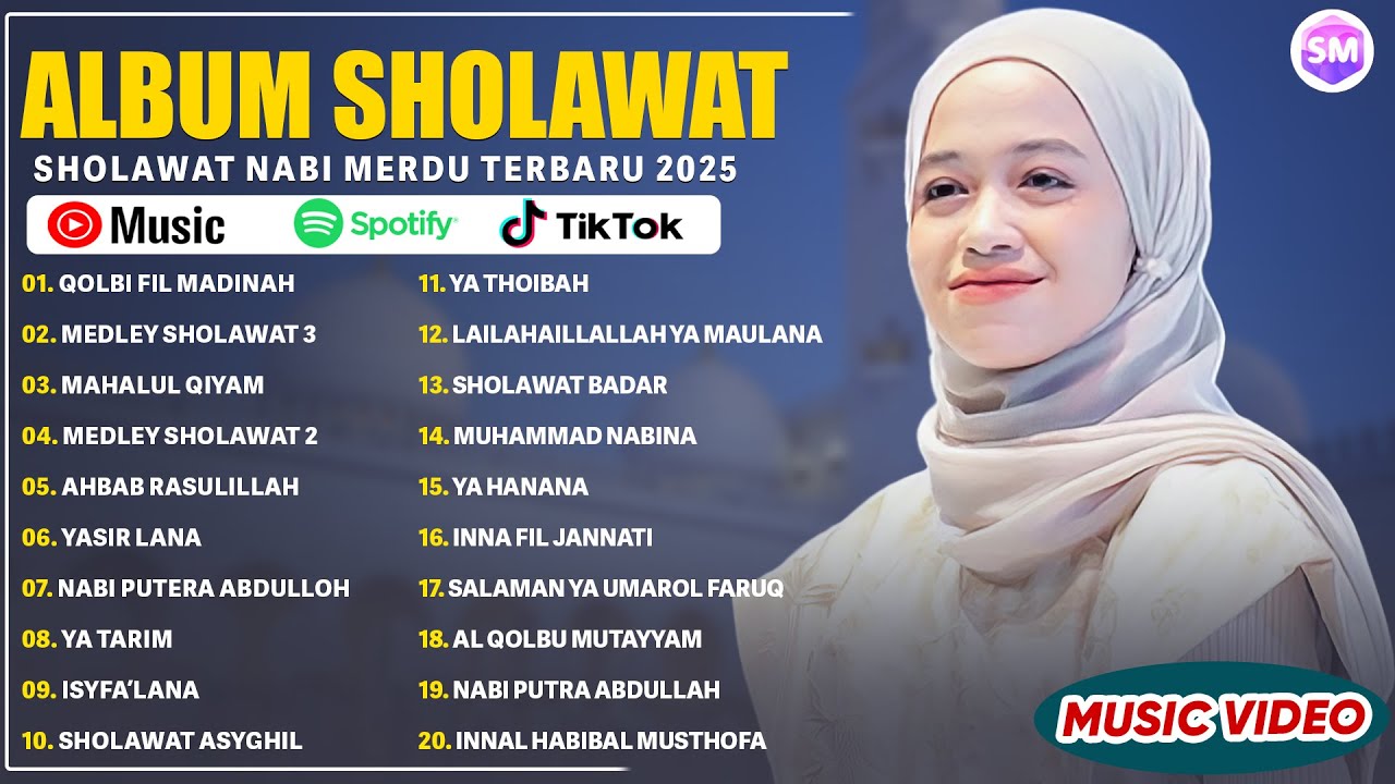 SHOLAWAT MERDU ALMA ESBEYE FULL ALBUM 2025 - QOLBI FIL MADINAH | LAGU SHOLAWAT NABI MERDU 2025