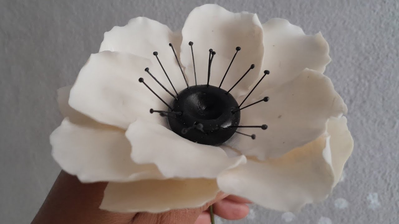 #tutorial come realizzare un papavero stilizzato con la  #porcelain fredda . #flowers #biscuit