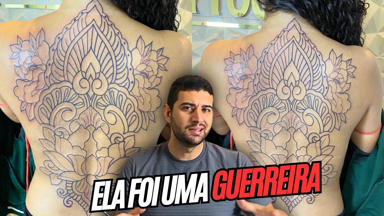 Fechamento de costas com uma MANDALA INCRÍVEL em uma única sessão | PROCESSO COMPLETO TATTOO