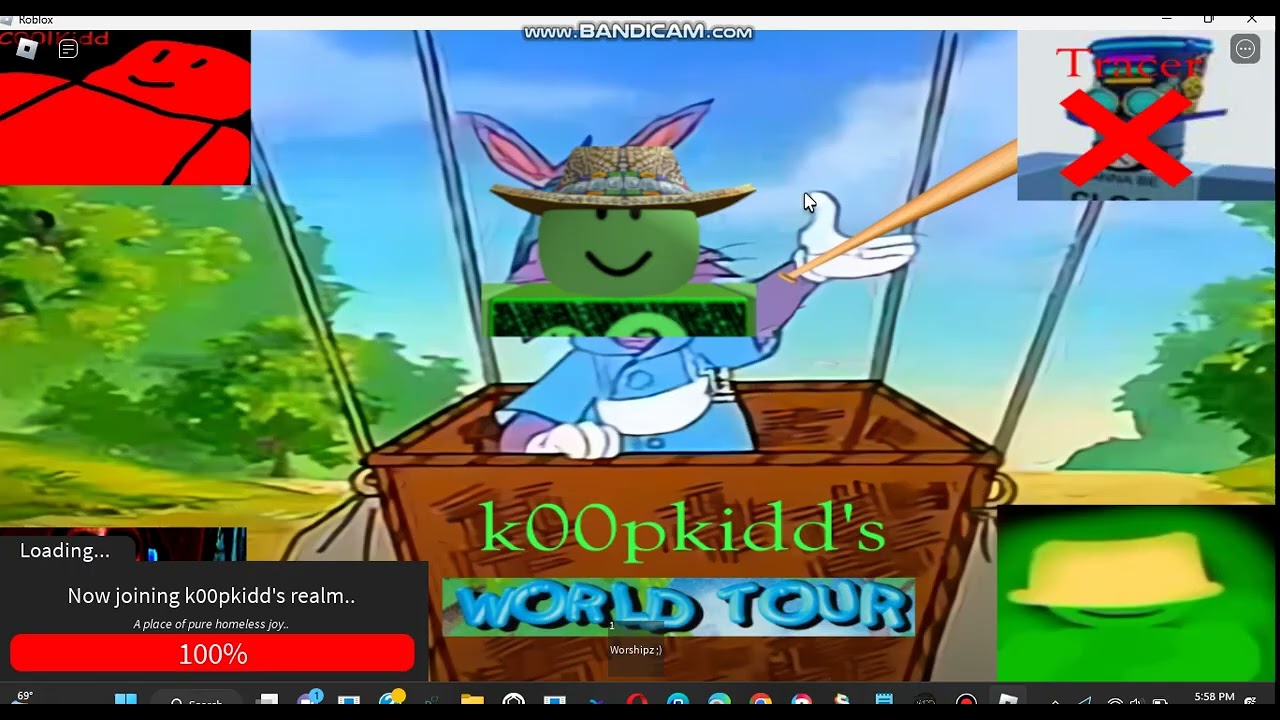using a alt account to troll + teleport people to k00pkidd's game in require executor