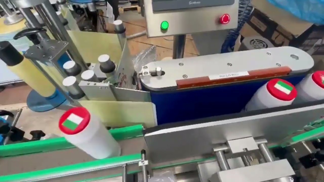 Automatic Labeling Machine for Round Format with Rotating Tape