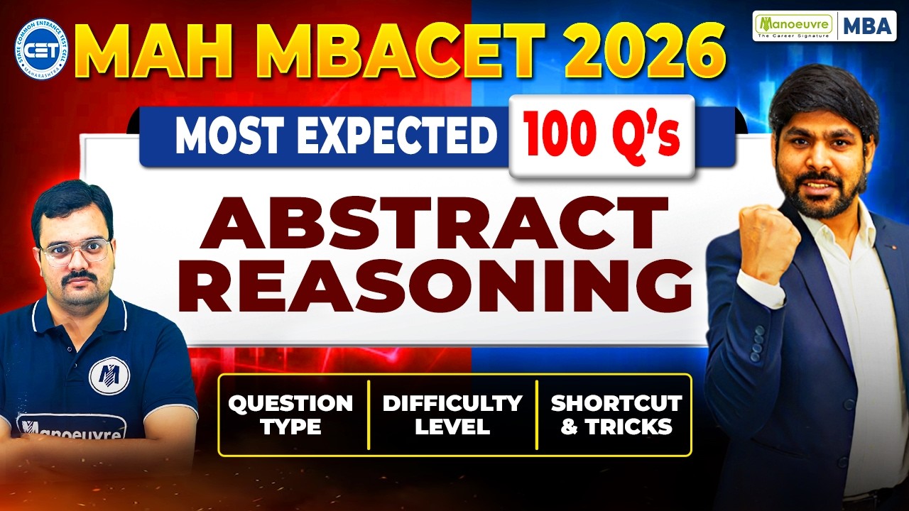 MBACET 2026 - Most Expected Abstract Reasoning - 100 Ques.I CET Abstract Logic #mbacetpreparation 