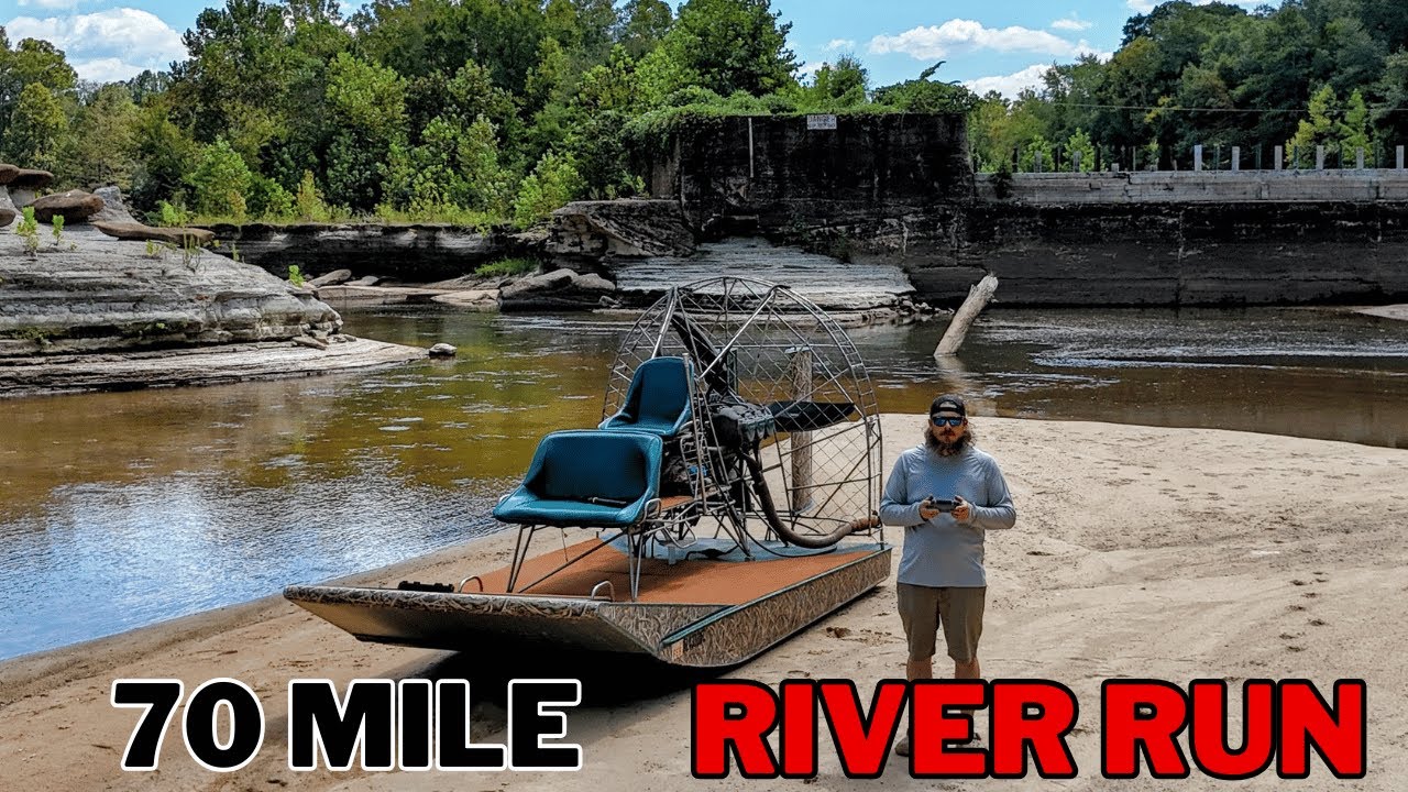 Insane 70-Mile Airboat Run!  Waterfalls & Rock Crawling Airboats on the Pea River