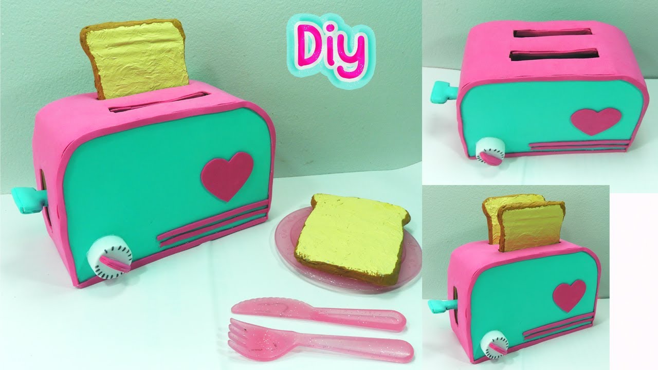 TOSTADORA DE JUGUETE CON CARTÓN RECICLADO 🍞 Diy Manualidades