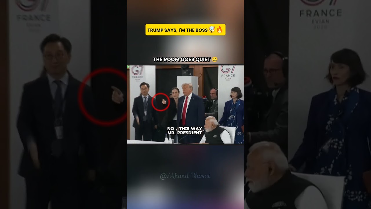 DONALD TRUMP WALKS INTO THE G7 ROOM, THEN SAYS: HELLO, I'M THE BOSS🤯🤐