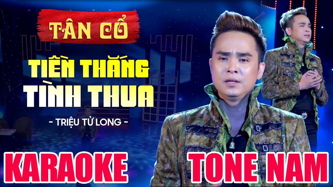 🔴[KARAOKE] Tân Cổ Tiền Thắng Tình Thua 🎤 Triệu Tử Long ♫ Karaoke Tân Cổ Beat Chuẩn Dễ Hát