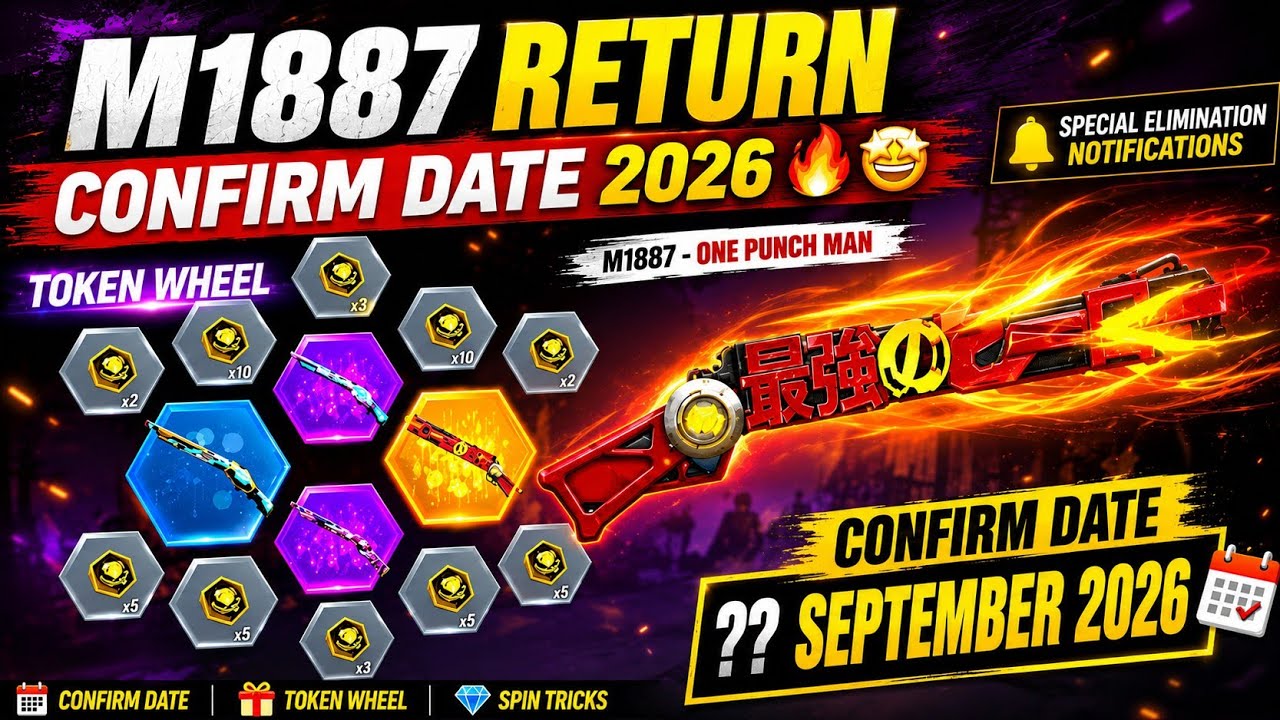 M1887 SKINS RETURN CONFIRM DATE 😱 | FREE FIRE M1887 OLD SKINS COMING BACK? 🔥