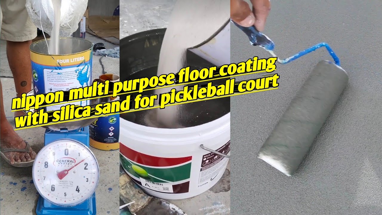 Pickleball court with silica sand. 1.5kgs per 5liters