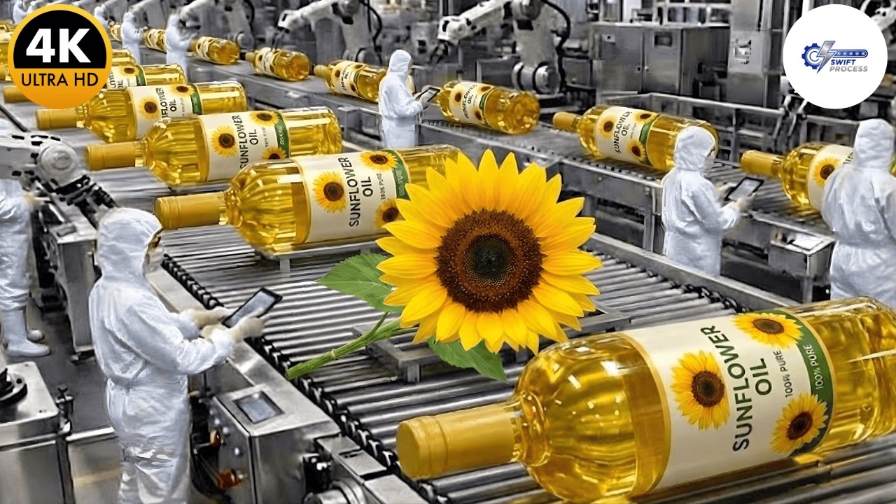 How Sunflower Oil Is Made - Inside the World's LARGEST Factory (Full Process)