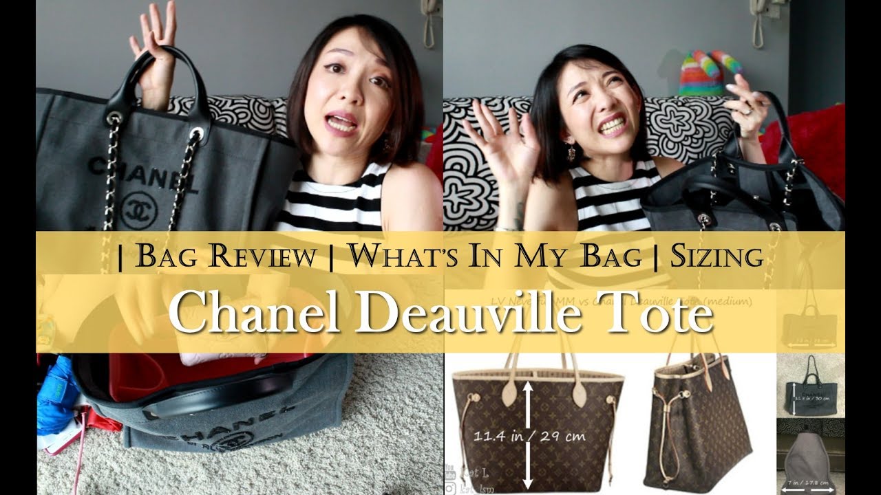 CHANEL DEAUVILLE TOTE | REVIEW, WIMB, SIZING, etc | Kat L