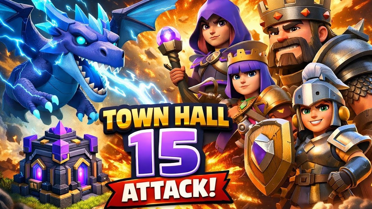 TH15 Electro Dragon Attack 🔥 All Mighty Heroes Destroy Base | Easy 3 Star