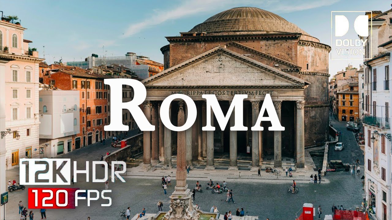 Рим, Италия 🇮🇹 Кинематографическое видео с дрона в потрясающем разрешении 12K HDR UHD