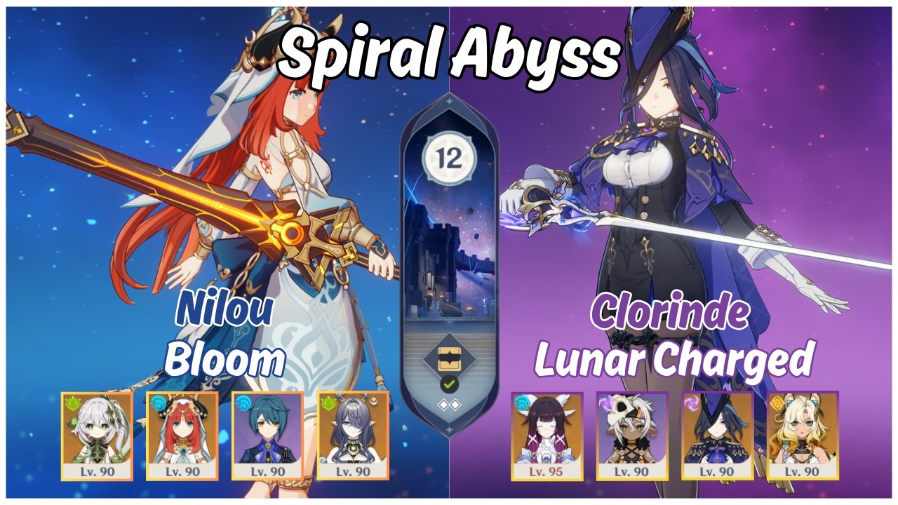 C1 Nilou Bloom & C0 Clorinde Lunar Charged | Spiral Abyss | Genshin Impact 6.3
