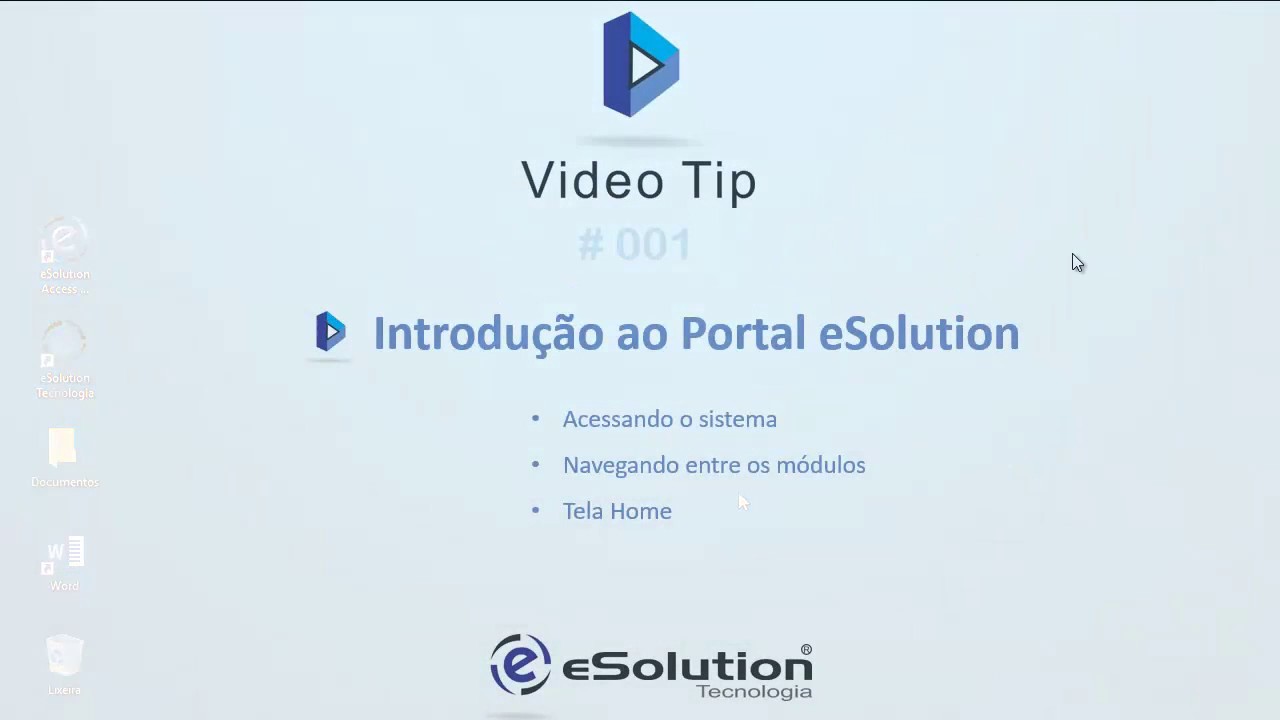 Introdução ao portal eSolution