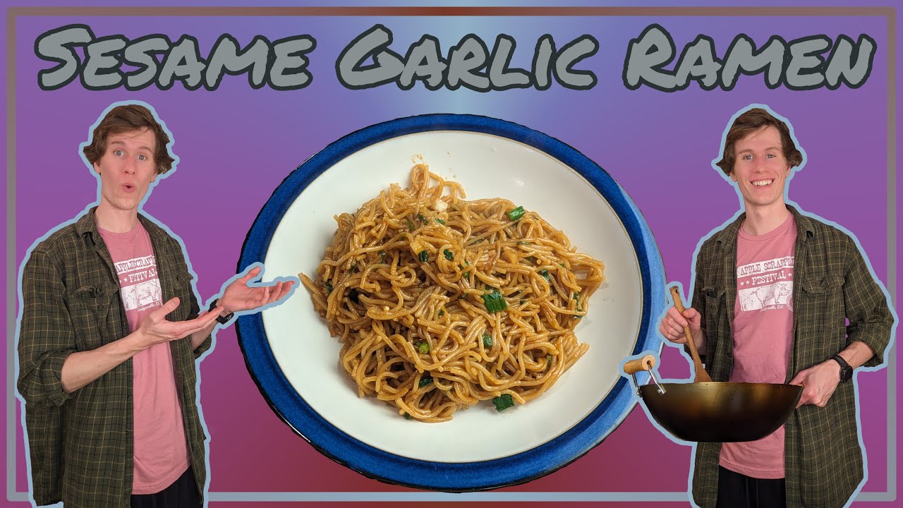 Sesame Garlic Ramen (vegetarian meal)