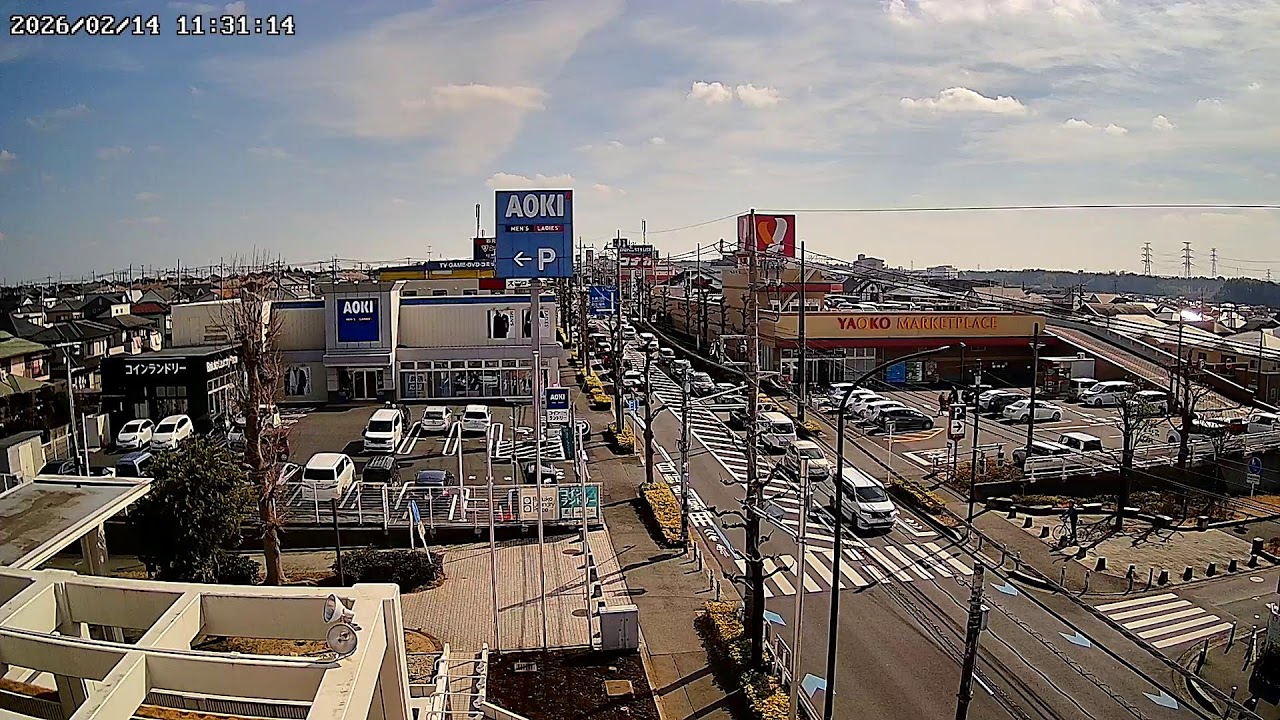 千葉県千葉市緑区おゆみ野中央バザール通りライブカメラ Chiba Chibashi Live camera.world.cam