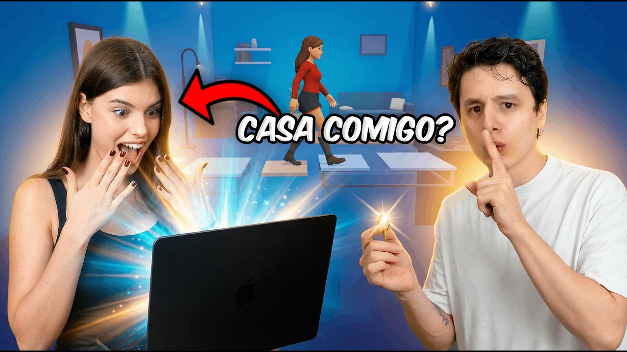 Eu fiz um JOGO pra pedir ela em CASAMENTO...