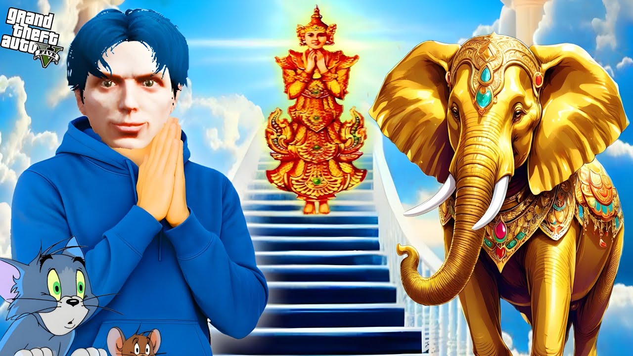သိကြားမင်းက ကျနော့်ကို ရွှေဆင်ပျံကြီးလက်ဆောင်ပေးခဲ့တယ်/ Going to Heaven in GTA V