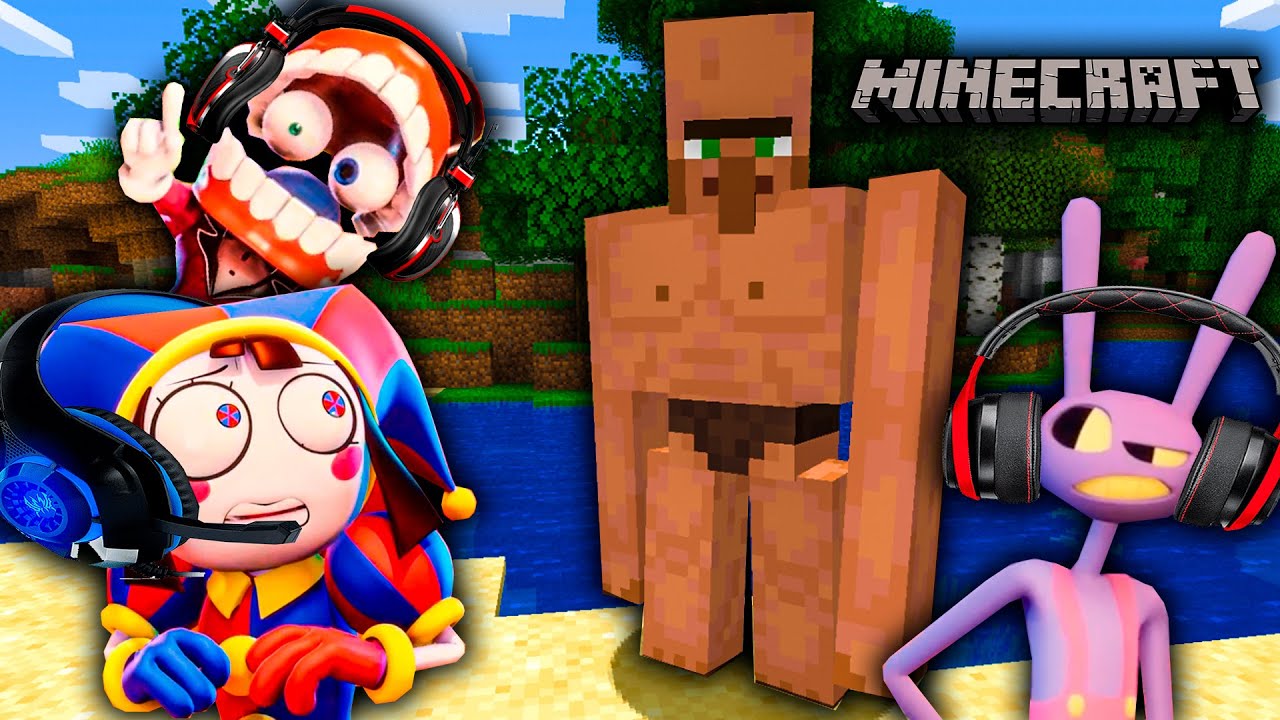 The Amazing Digital Circus Characters Play Minecraft