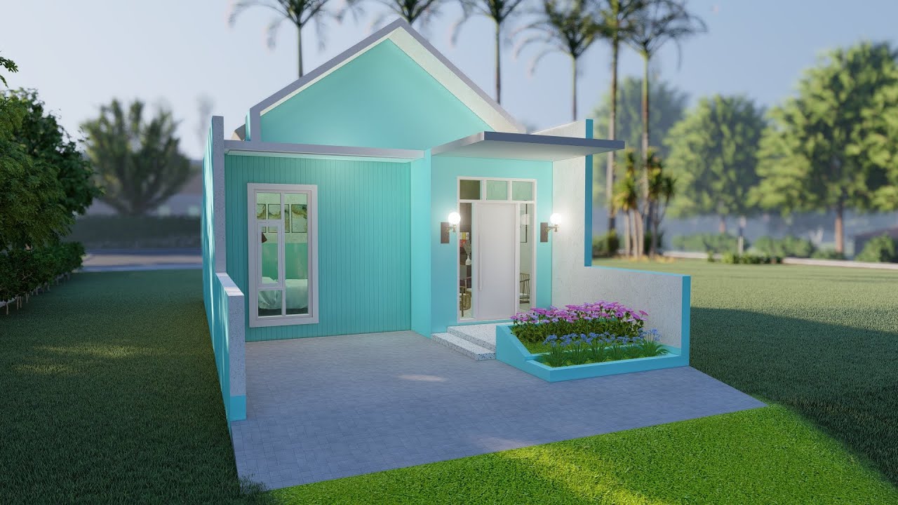Modern Small House Design (70SQM) (700SQFT) With 2 Bedrooms and Floor Plan