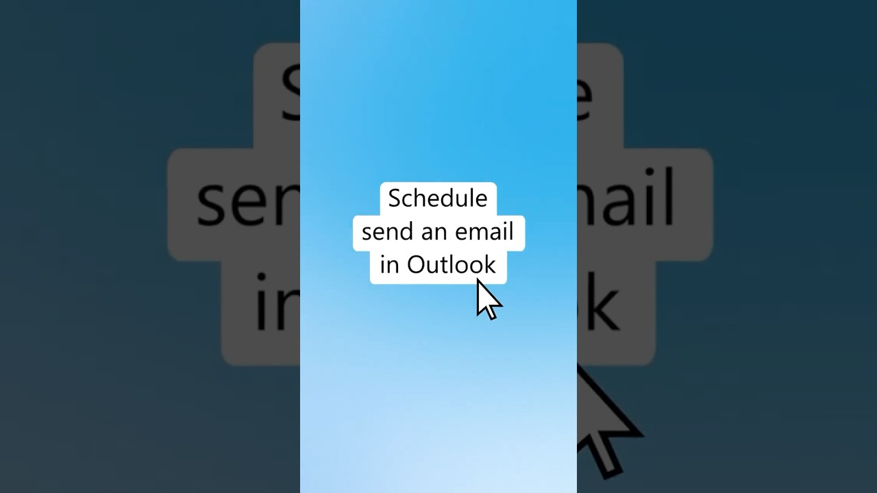 How to schedule an email in Outlook! ⏱️