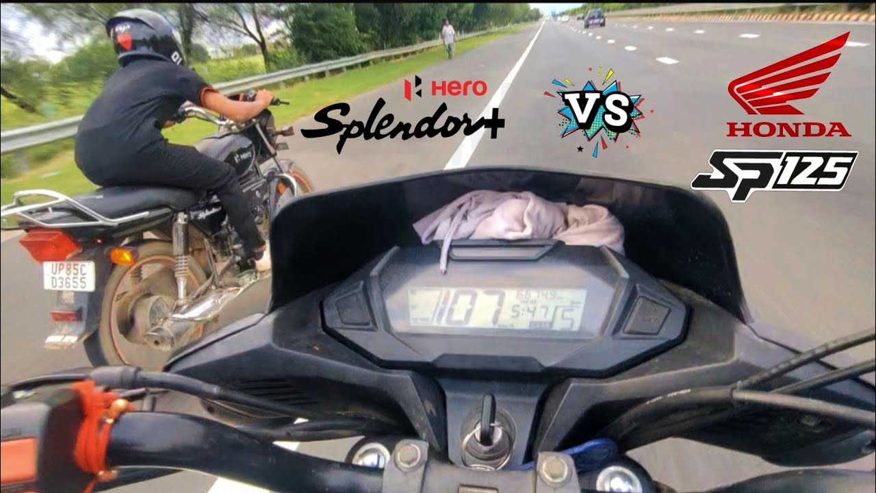 Honda sp 125 vs Hero Splendor plus || Drag race || gear battle