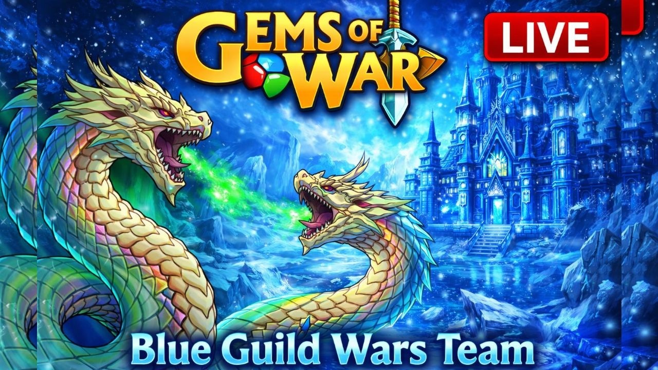 BLUE Guild Wars Team Day 2 PARAGON vs TOP GUILDS | Gems of War Live 02/27/2026