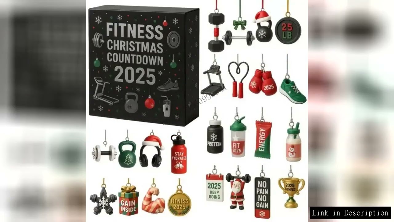 11UA Acrylic Fitness Themed Advent Calendar Transparent Design For Gym Enthusiasts Home Office Decor