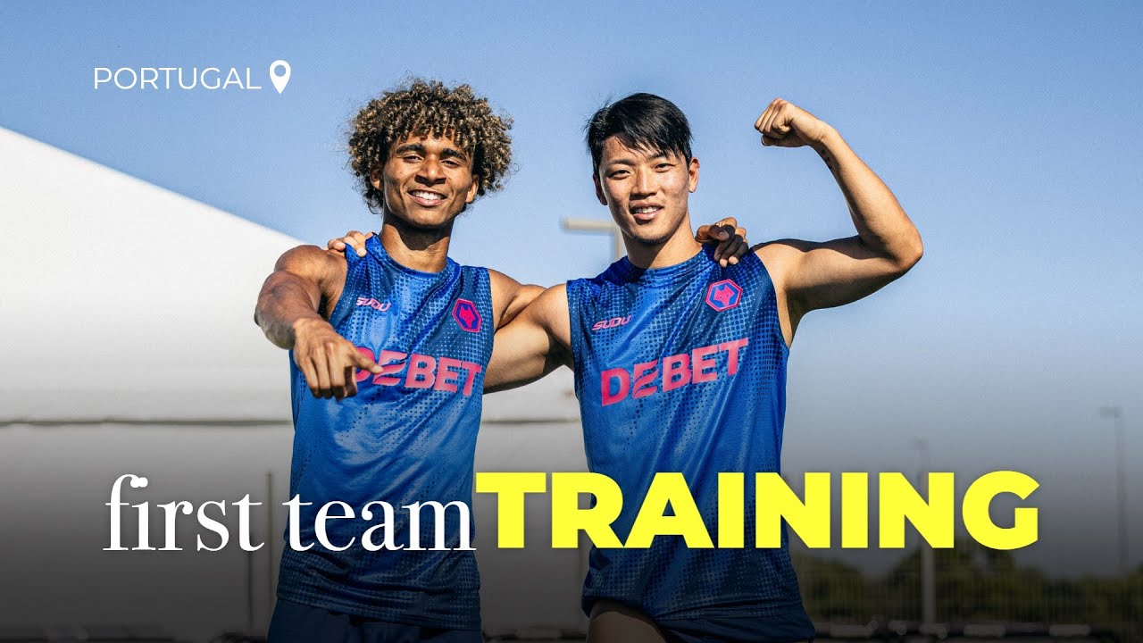 Lively training session with rondos, head tennis and small-sided games! | Wolves in Portugal
