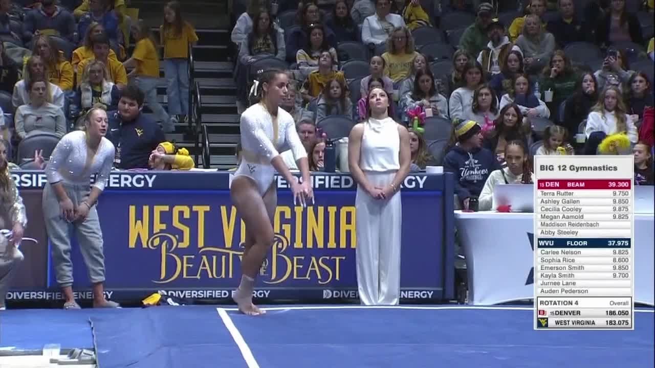 West Virginia's Jurnee Lane's 9.875 Floor Routine vs. West Virginia | 2026 Big 12 Gymnastics