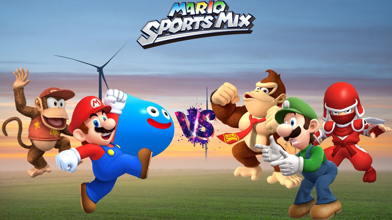 Mario Sports Mix - Dodgeball (3 players, Expert CPU) Exhibition Match Ep. 947