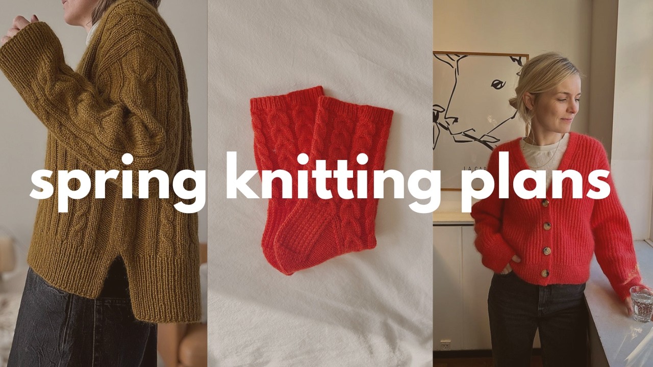 spring inspirations & my plans: agnete cardigan, mixed rib cami & 5 socks for 2025 🧦🌷