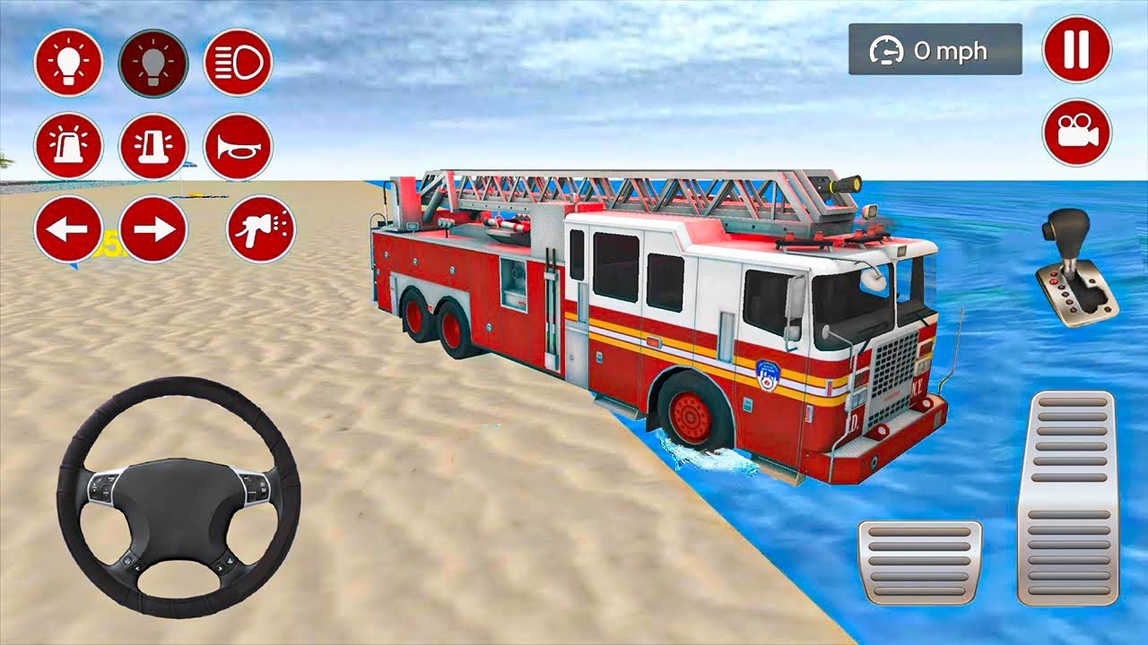 Real Fire Truck Driving Simulator: Fire Fighting #2 - Emergency 911 Rescue - Android Gameplay