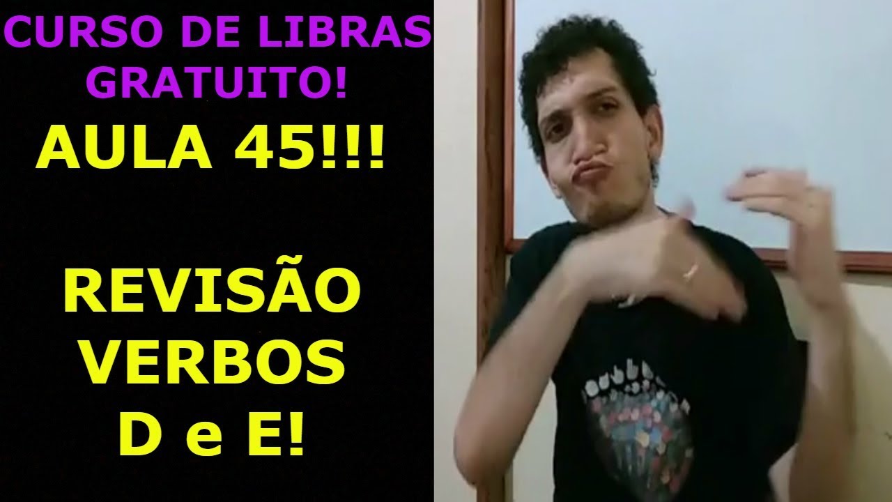 Revisão verbos em D e E em Libras