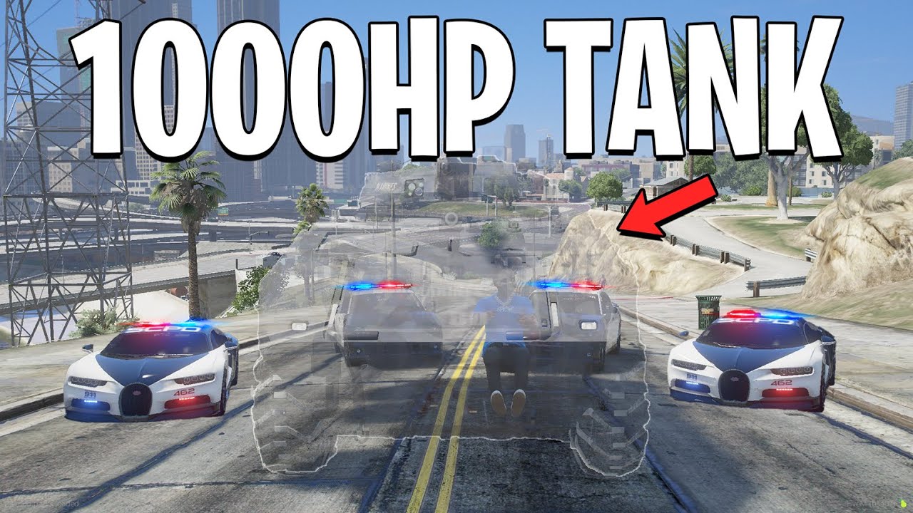 Trolling Cops In A Invisible 1000HP Tank on GTA 5 RP