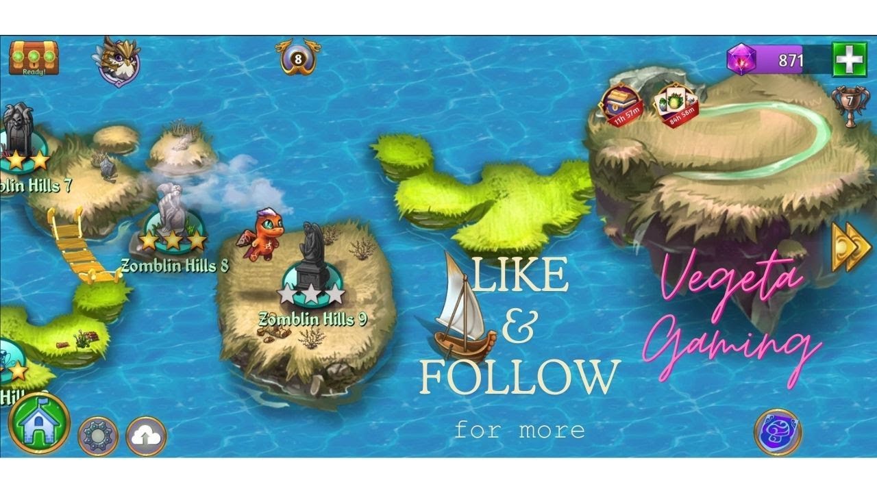 Merge Dragons Zomblin Hills 9 world map level