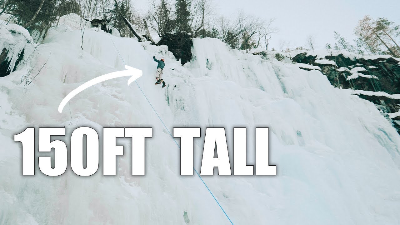 ICE CLIMBING UP A FROZEN WATERFALL | Finland