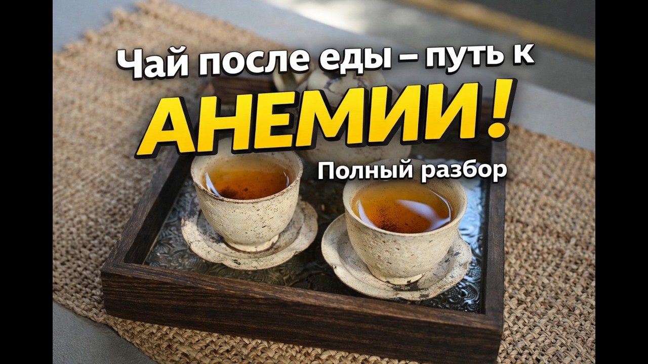 Чай после еды — путь к АНЕМИИ! Полный разбор от врача!
