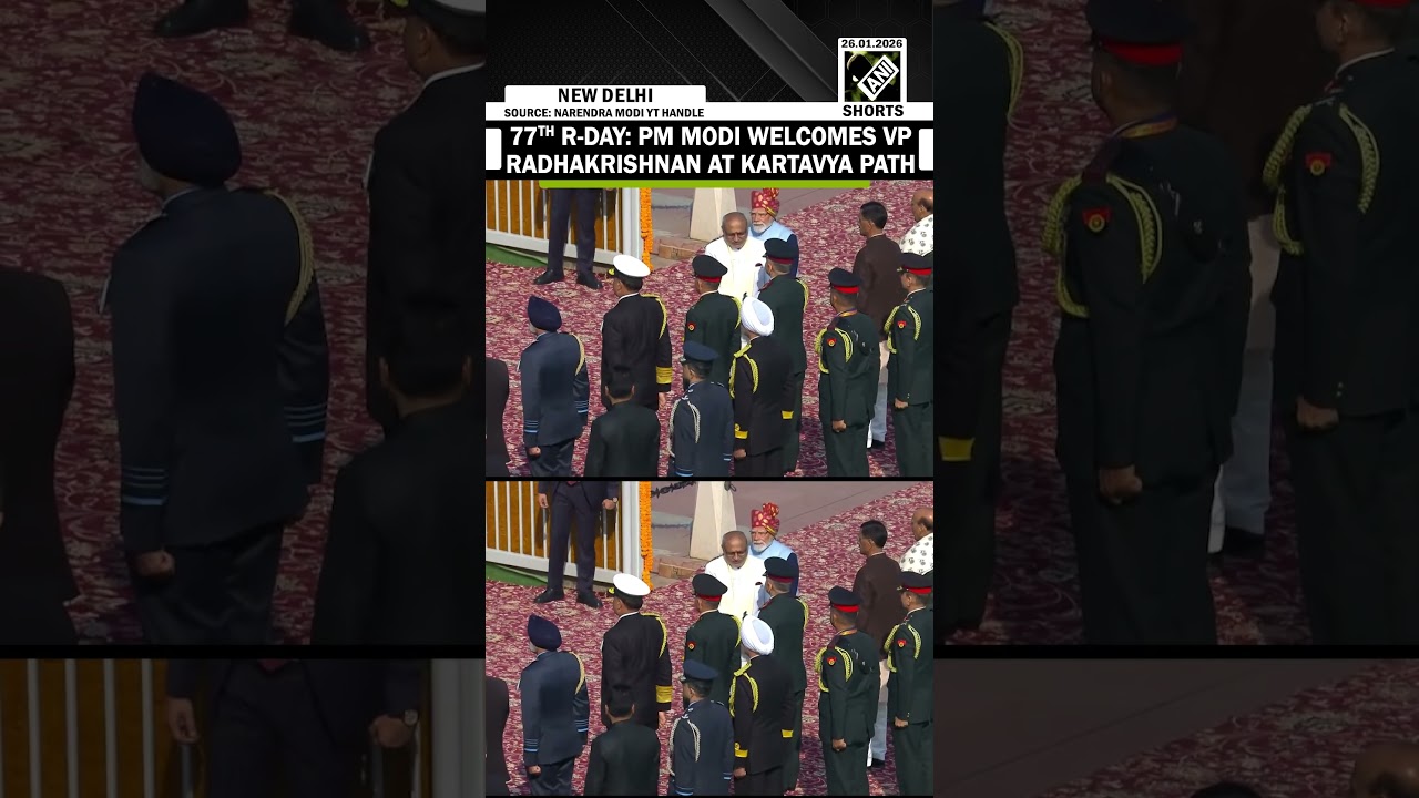 77th Republic Day: Prime Minister Modi welcomes Vice President CP Radhakrishnan