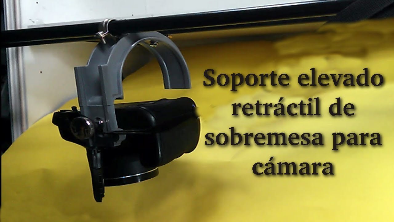 Soporte elevado retráctil de sobremesa para cámara