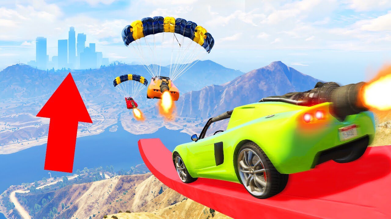 I ATTEMPTED WORLDS LONGEST STUNT JUMP! (GTA 5 Funny Moments)