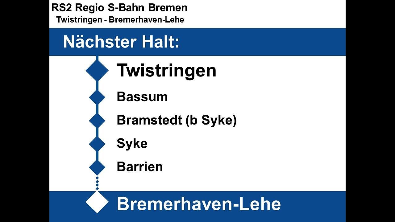 [NWB] Ansagen RS2 Twistringen - Bremerhaven Hbf