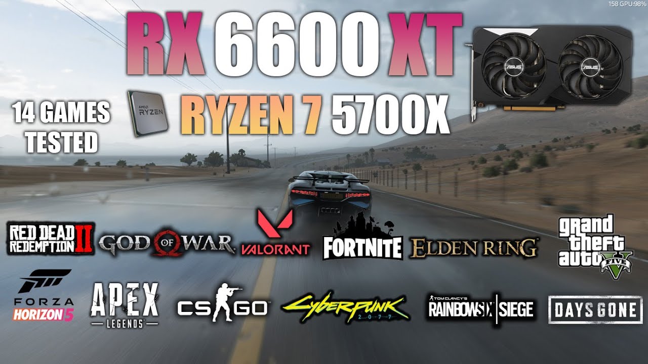 Ryzen 7 5700X + RX 6600XT : Test in 14 Games - RX 6600 XT Gaming