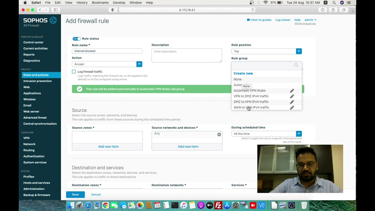 HOW TO BLOCKED INTERNET ACCESS FROM IP address #Sophos XG Series firewall ..