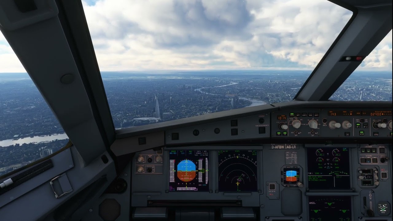 MSFS | Overcast Approach to London (EGLL) FBW a320n