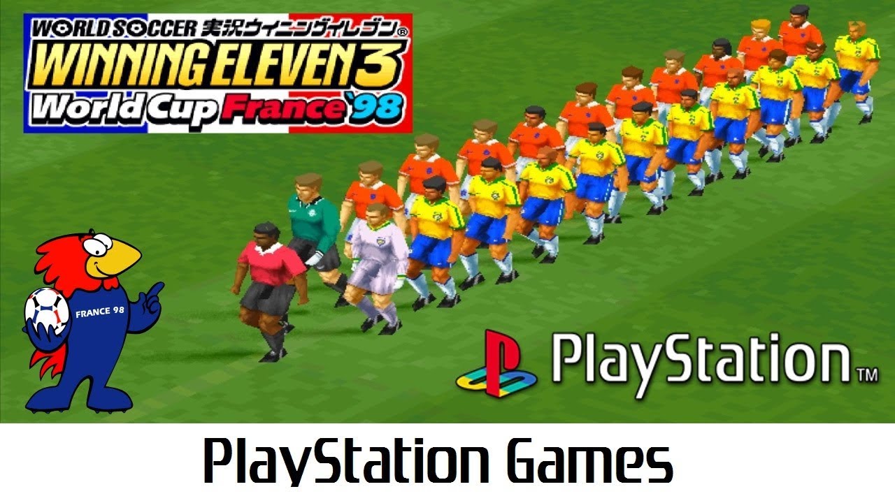World Soccer Jikkyou Winning Eleven 3: World Cup France '98 (Brazil x Netherlands Gameplay) PS1
