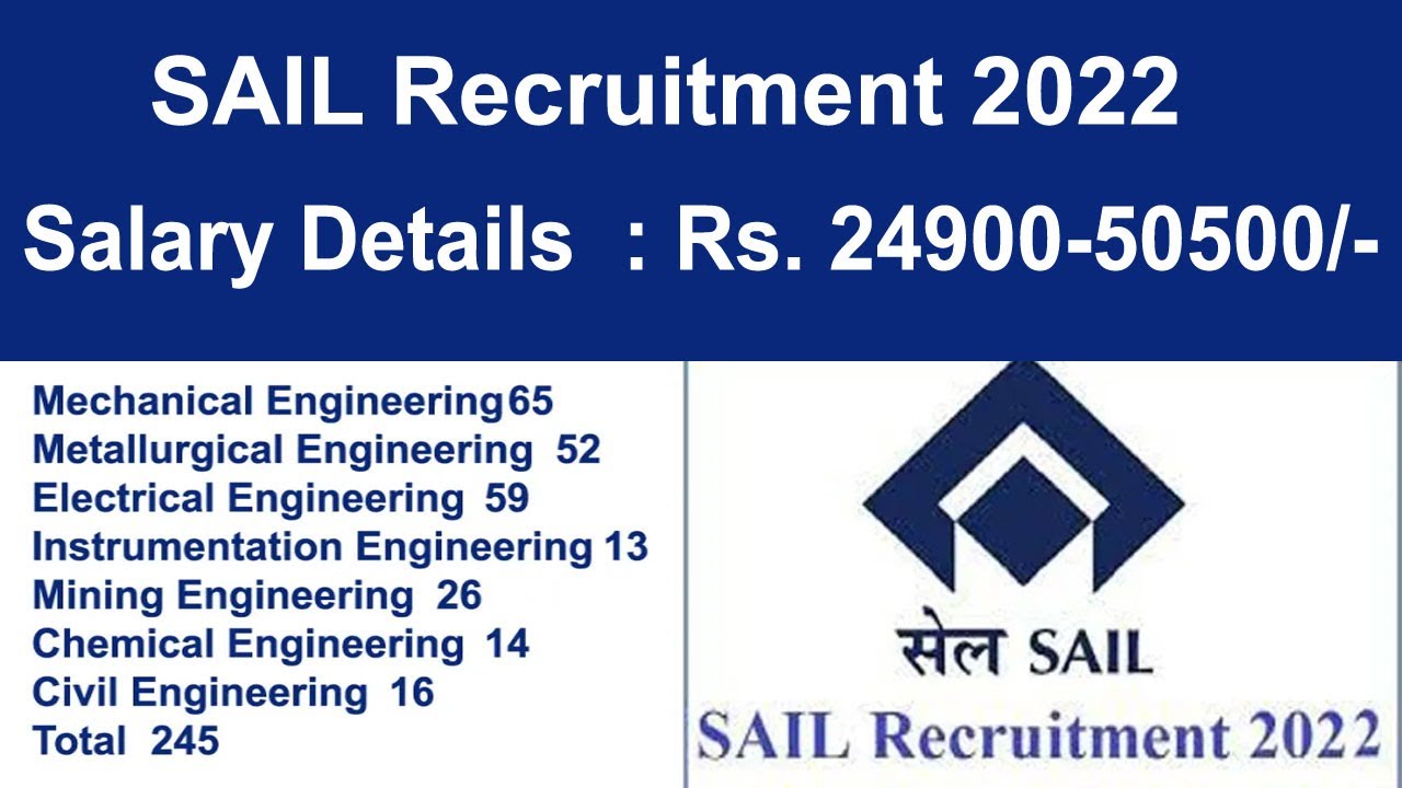 SAIL Recruitment 2022 | Steel Authority of India Limited Recruitment Notification