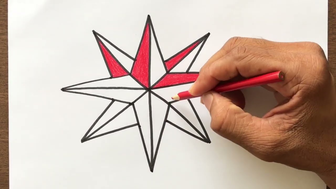 How to Draw a Compass Rose